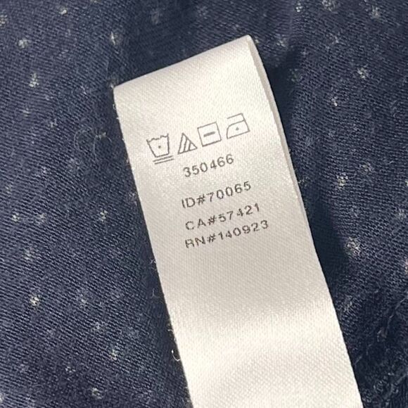 Ann Taylor Loft Navy Blue Mod Polka Dot Blouse - Picture 9 of 9